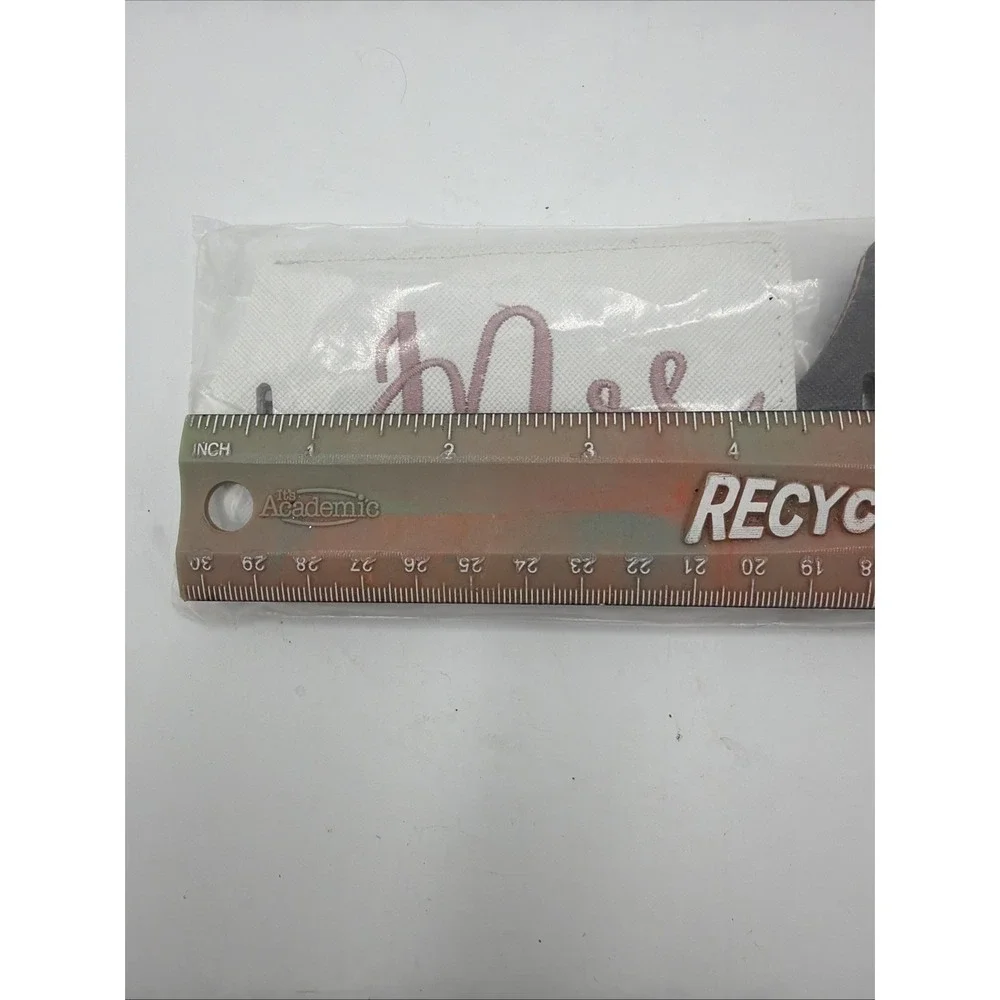 Mr & Mrs Luggage Tag SET Faux Leather Gray/White 4
